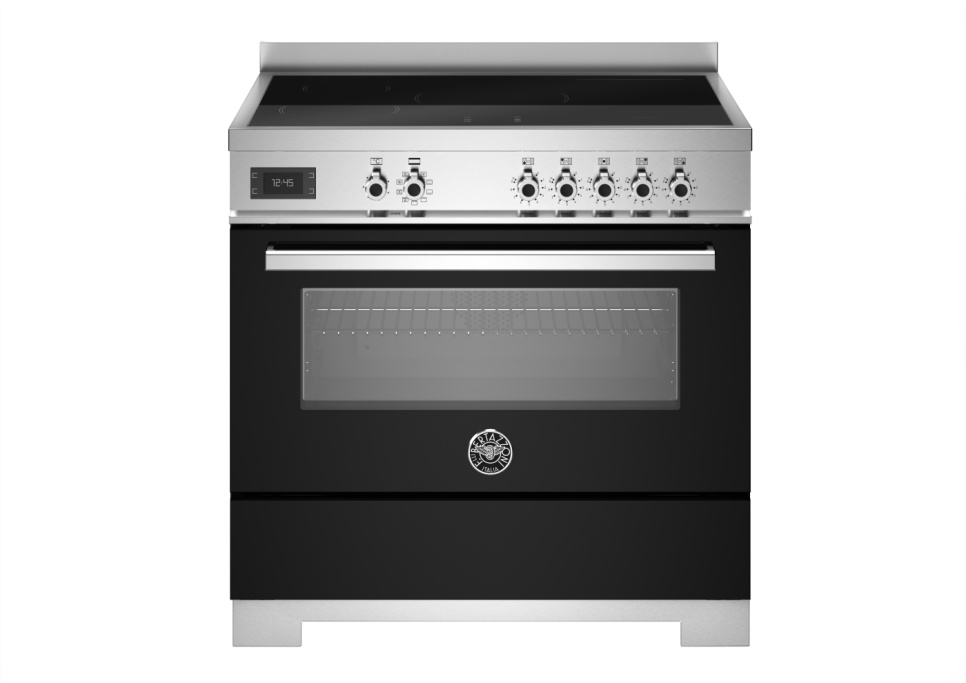 Induktionsspis Professional, 90 cm, 5 zoner, 1 ugn, Svart - Bertazzoni i gruppen Grill, Komfyrer & Ovner / Stekeovn / Induksjonskomfyrer hos The Kitchen Lab (1403-34269)