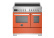 Induktionsspis Professional, 90 cm, 5 zoner, 2 ugnar, Orange - Bertazzoni