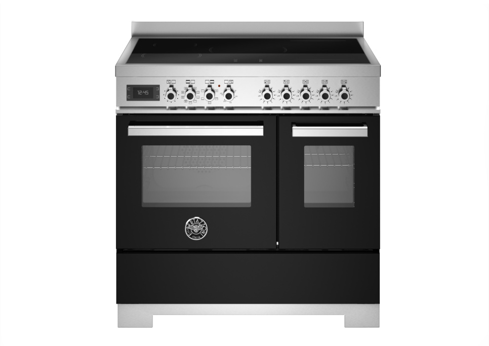 Induktionsspis Professional, 90 cm, 5 zoner, 2 ugnar, Svart - Bertazzoni i gruppen Grill, Komfyrer & Ovner / Stekeovn / Induksjonskomfyrer hos The Kitchen Lab (1403-34276)