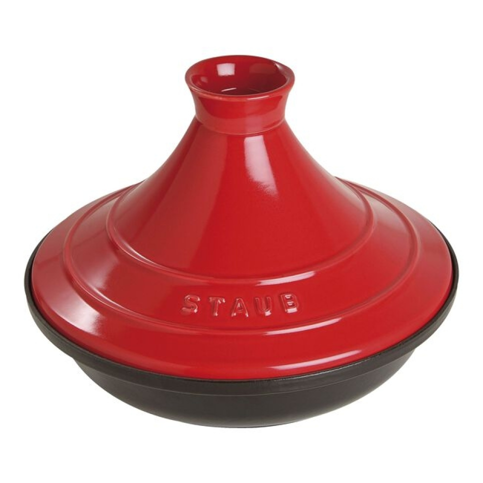 Tajine i Støpejern, 28 cm, Svart/Rød - Staub i gruppen Matlaging / Panner og Gryter / Taginegryter hos The Kitchen Lab (1418-13101)