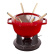 Fonduegryte, Rød, 20 cm - Staub