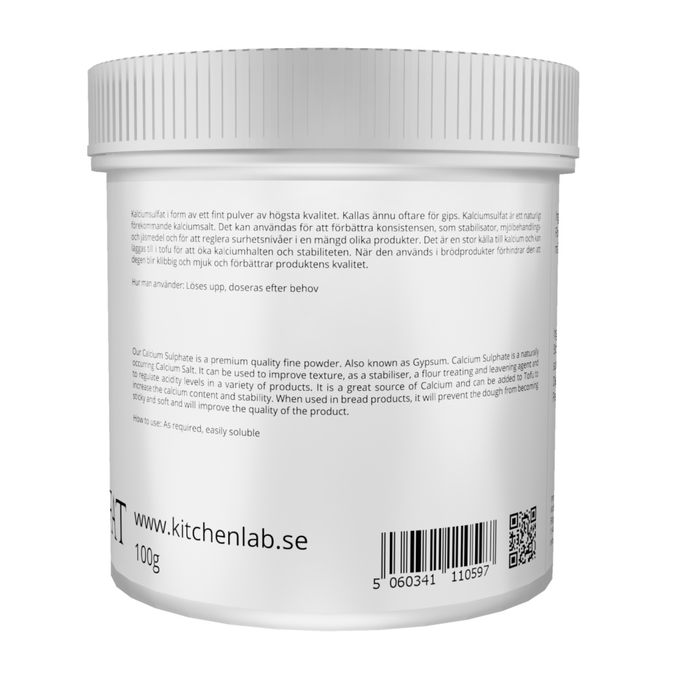 Kalsiumsulfat (E516), 100g - The Kitchen Lab Kalsiumsulfat (E516), 100g - The Kitchen Lab