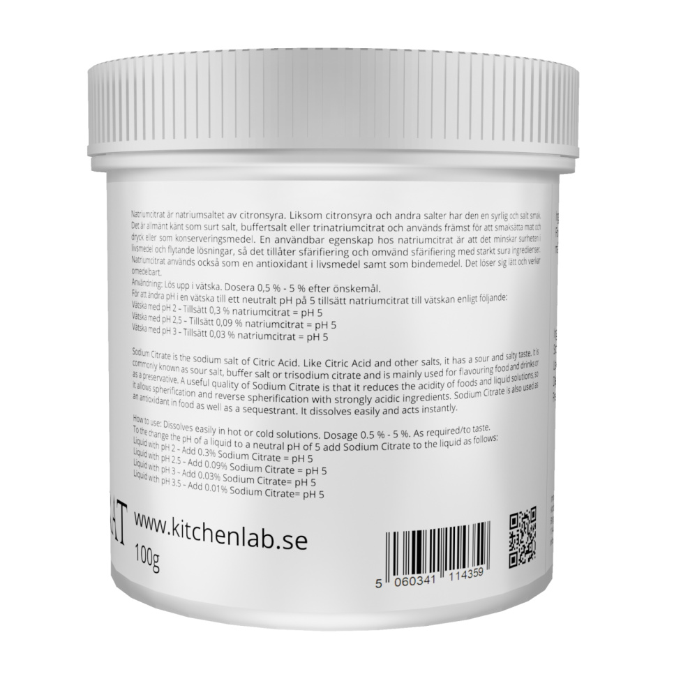 Natriumsitrat (E331) - The Kitchen Lab Natriumsitrat (E331) - The Kitchen Lab