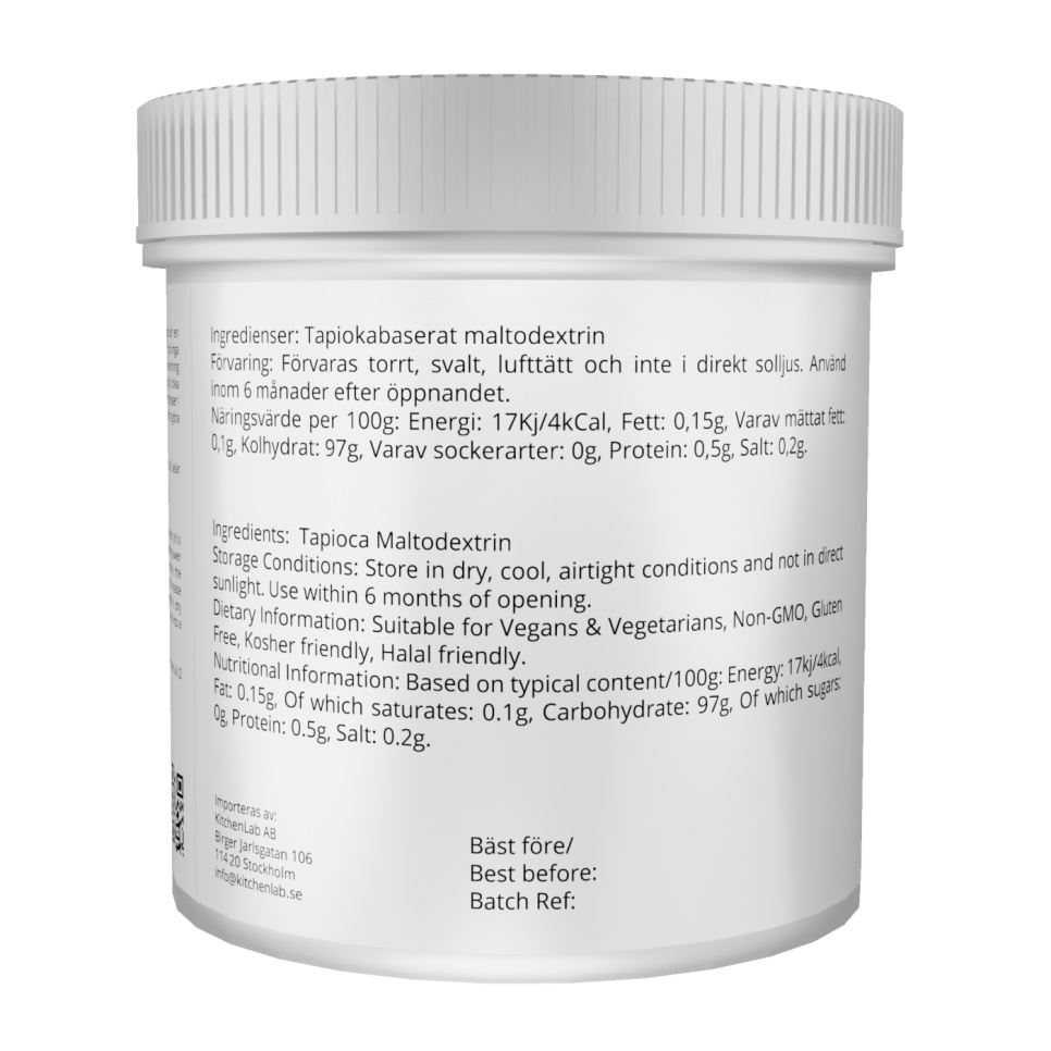 Zorbit (tapiokabasert maltodekstrin) - The Kitchen Lab Zorbit (tapiokabasert maltodekstrin) - The Kitchen Lab