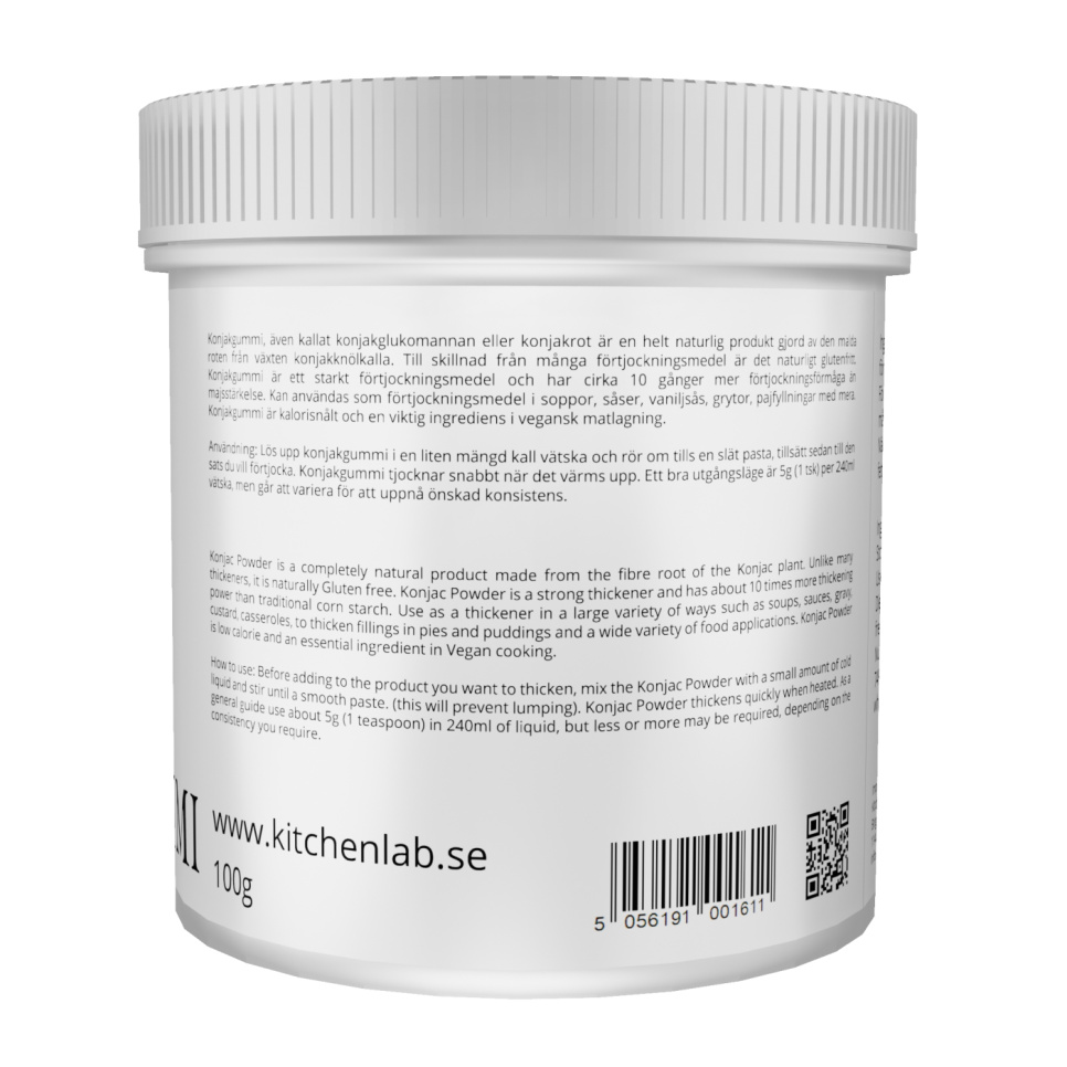 Konjac tyggegummi (E425) - The Kitchen Lab - 100 g Konjac tyggegummi (E425) - The Kitchen Lab - 100 g