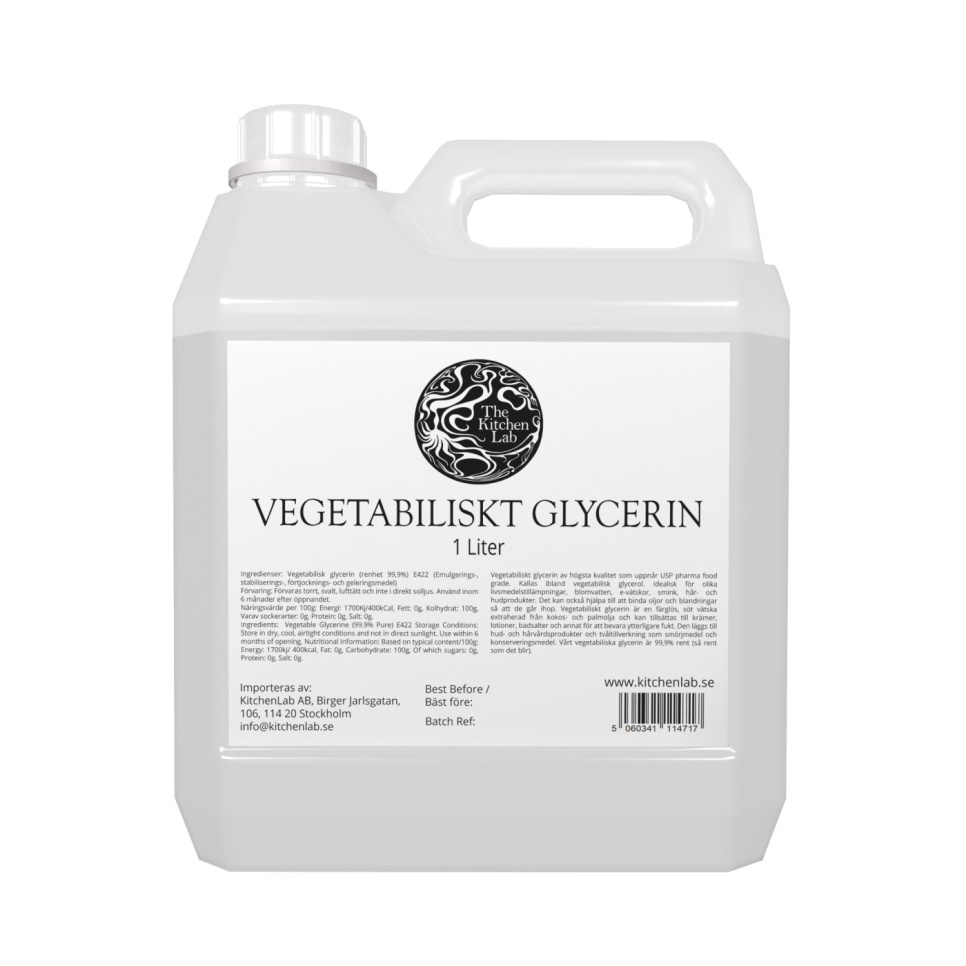 Vegetabilsk glyserin - The Kitchen Lab i gruppen Matlaging / Molekylær matlaging / Molekylære ingredienser hos The Kitchen Lab (1429-27831)