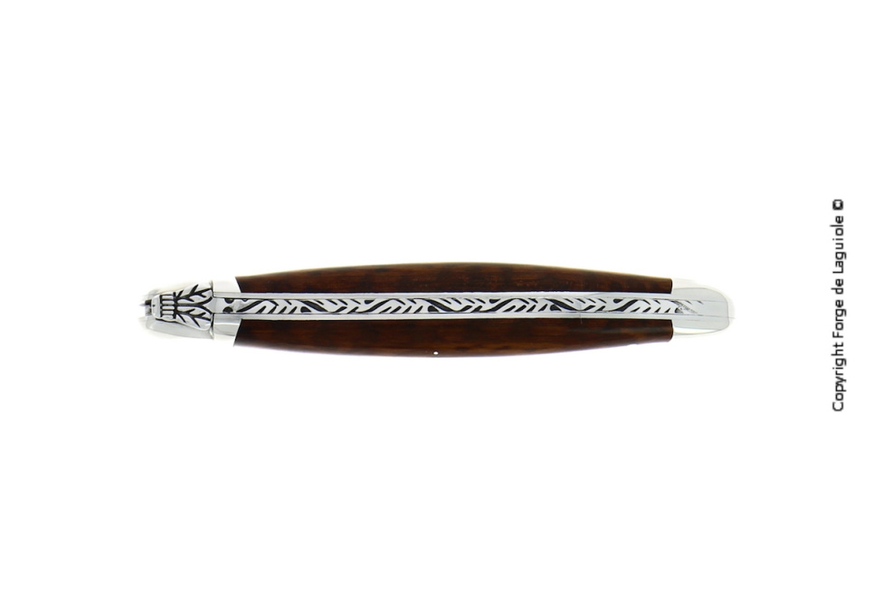 Foldekniv, 12 cm, Snakewood håndtak, polert, Tradition - Forge de Laguiole