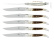 Seks kniver, skaft av hjortegevir, polert, Tradition - Forge de Laguiole