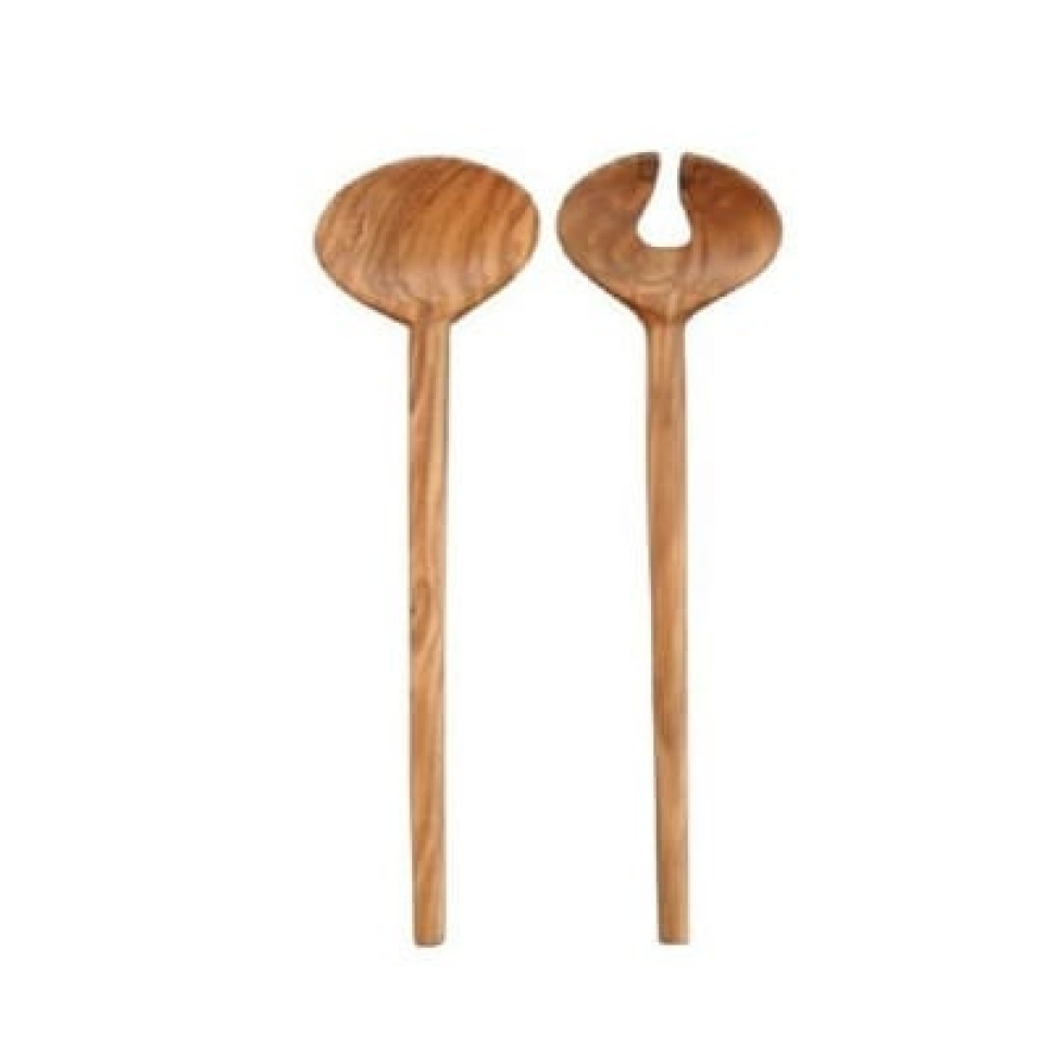 Dansk salatsett i oliventre, 25 cm - Scanwood i gruppen Borddekking / Bestikk / Salatbestikk hos The Kitchen Lab (1451-23796)