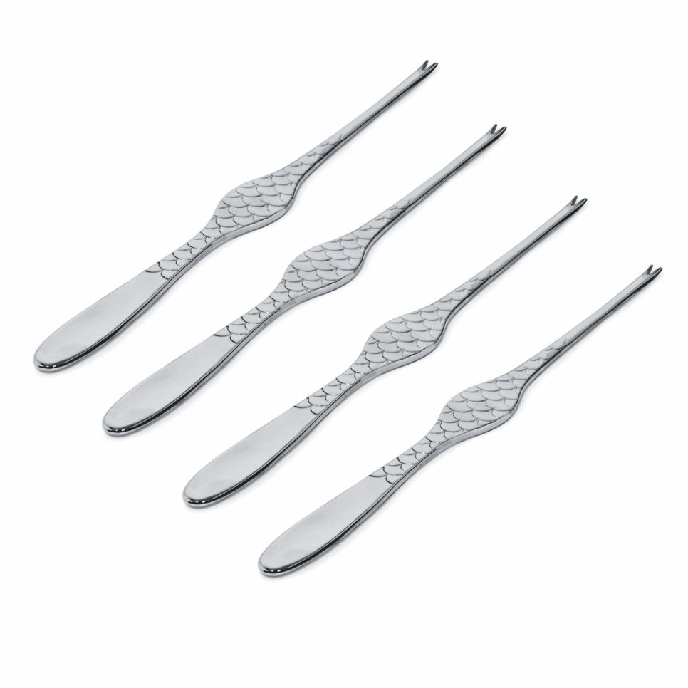 Sjømatbestikk, Colombina Fish, 4-pakning-Alessi i gruppen Borddekking / Bestikk / Skalldyrbestikk hos The Kitchen Lab (1466-31412)