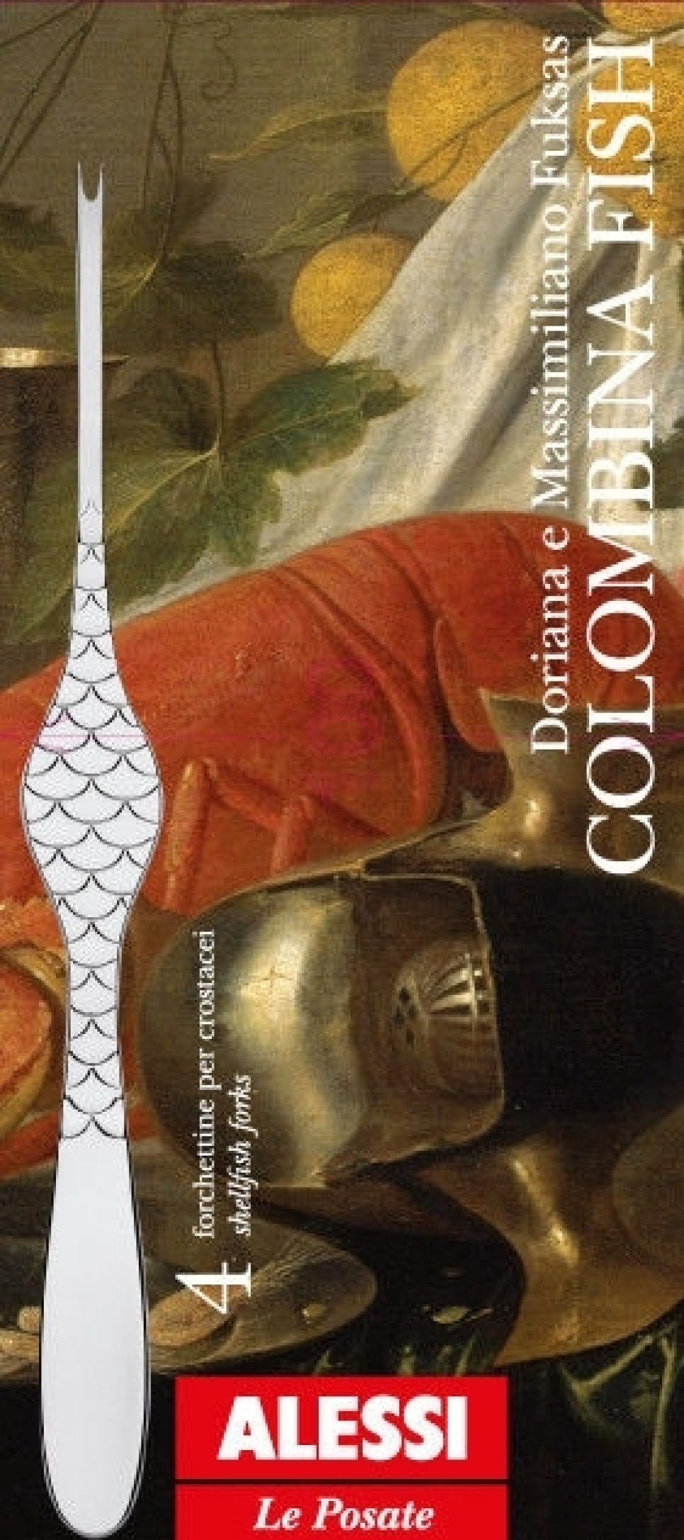 Sjømatbestikk, Colombina Fish, 4-pakning-Alessi