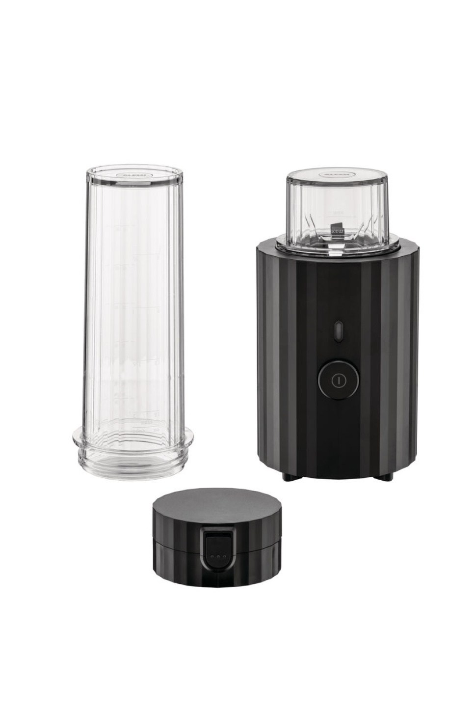 Personlig blender / mini-mikser, Plissé, svart - Alessi i gruppen Kjøkkenapparater. / Bland og Hakk / Blendere hos The Kitchen Lab (1466-31437)