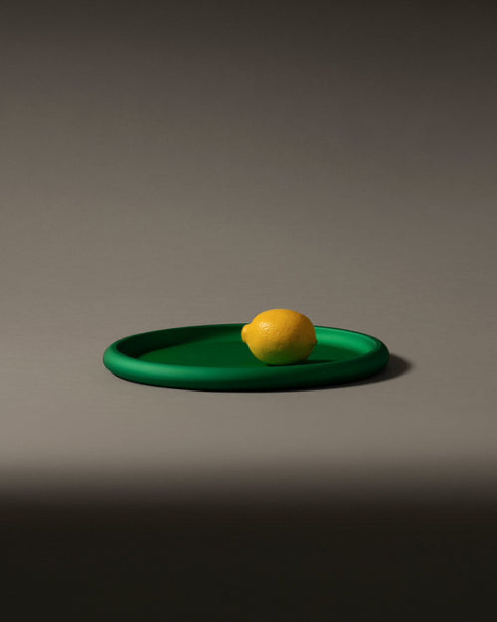 Serveringsfat i anodisert aluminium, Discolo – Alessi – Grønn