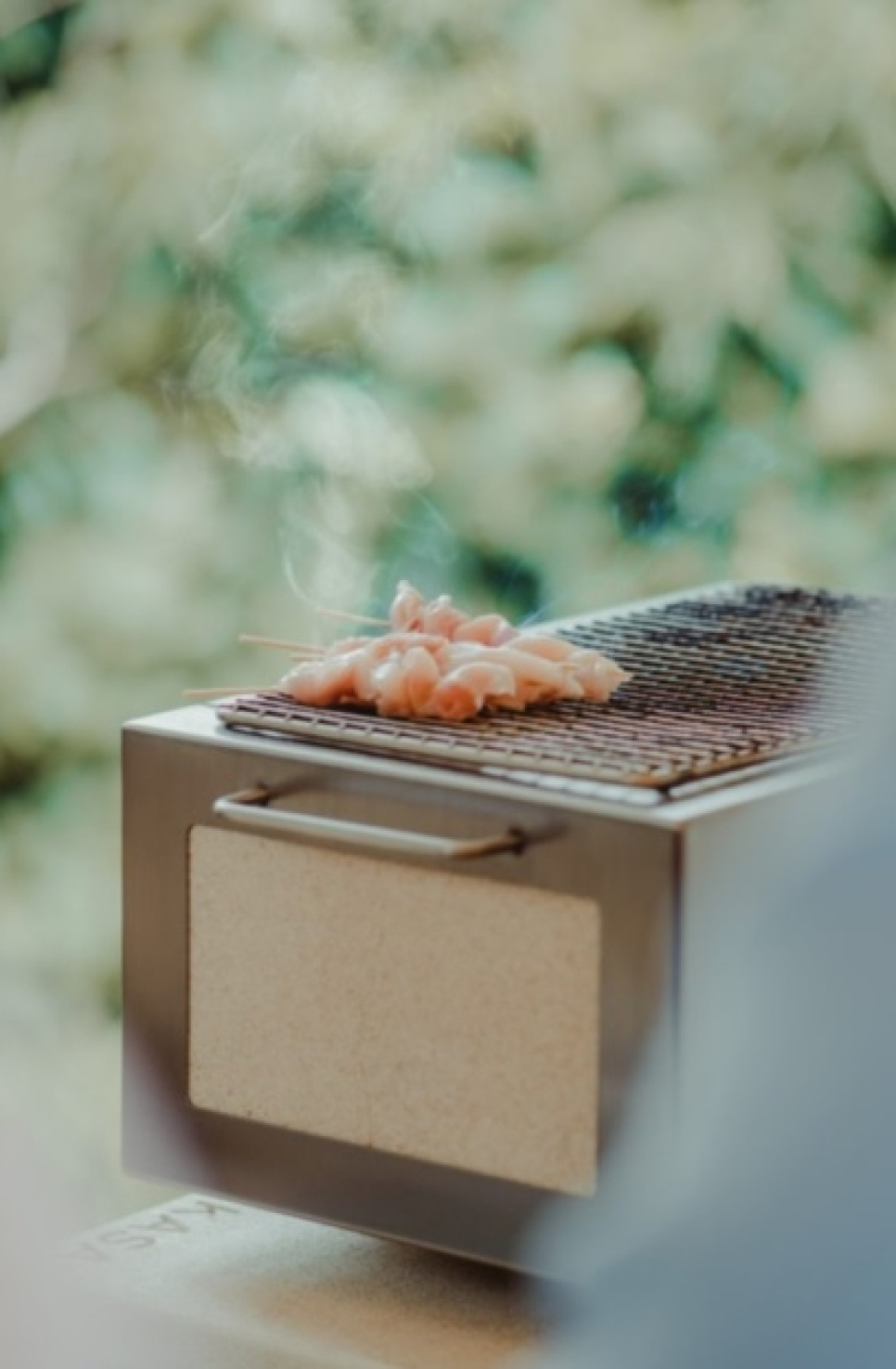 Bordgrill/konrogrill med ramme i rustfritt stål, Little 40 x 26 cm - Kasai