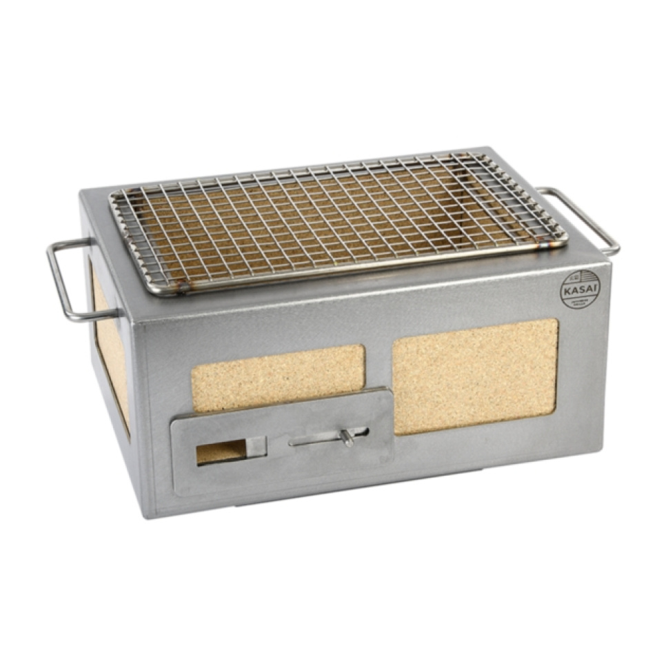 Bordgrill/konrogrill med ramme i rustfritt stål, Nano 31 x 23 cm - Kasai Bordgrill/konrogrill med ramme i rustfritt stål, Nano 31 x 23 cm - Kasai