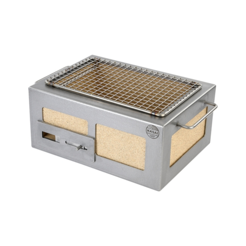 Bordgrill/konrogrill med ramme i rustfritt stål, Nano 31 x 23 cm - Kasai Bordgrill/konrogrill med ramme i rustfritt stål, Nano 31 x 23 cm - Kasai