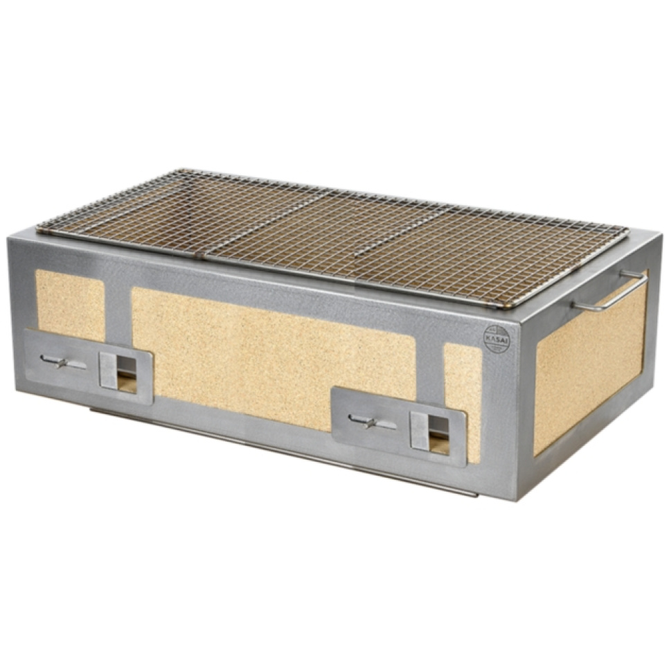 Bordgrill/konrogrill med ramme i rustfritt stål, XL 92 x 35,5 cm - Kasai Bordgrill/konrogrill med ramme i rustfritt stål, XL 92 x 35,5 cm - Kasai