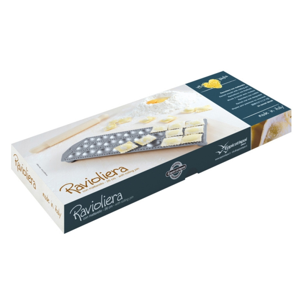 Ravioli-form med kjevle, 24 deler - Eppicotispai Ravioli-form med kjevle, 24 deler - Eppicotispai