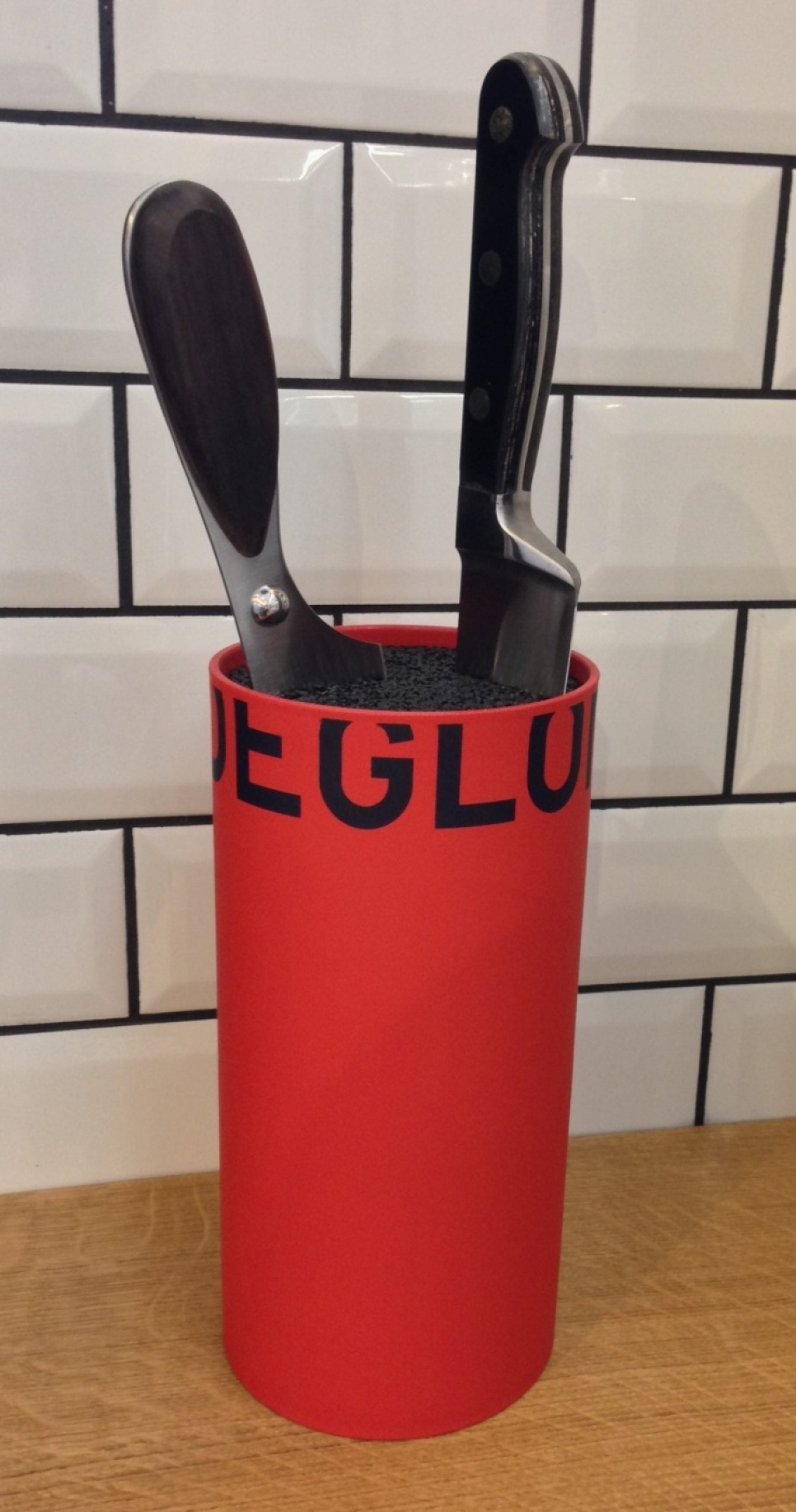 Rundt knivstativ 22x11cm, Rød - Déglon i gruppen Matlaging / Kjøkkenkniver / Oppbevaring for kniver / Knivstativ hos The Kitchen Lab (1525-14232)