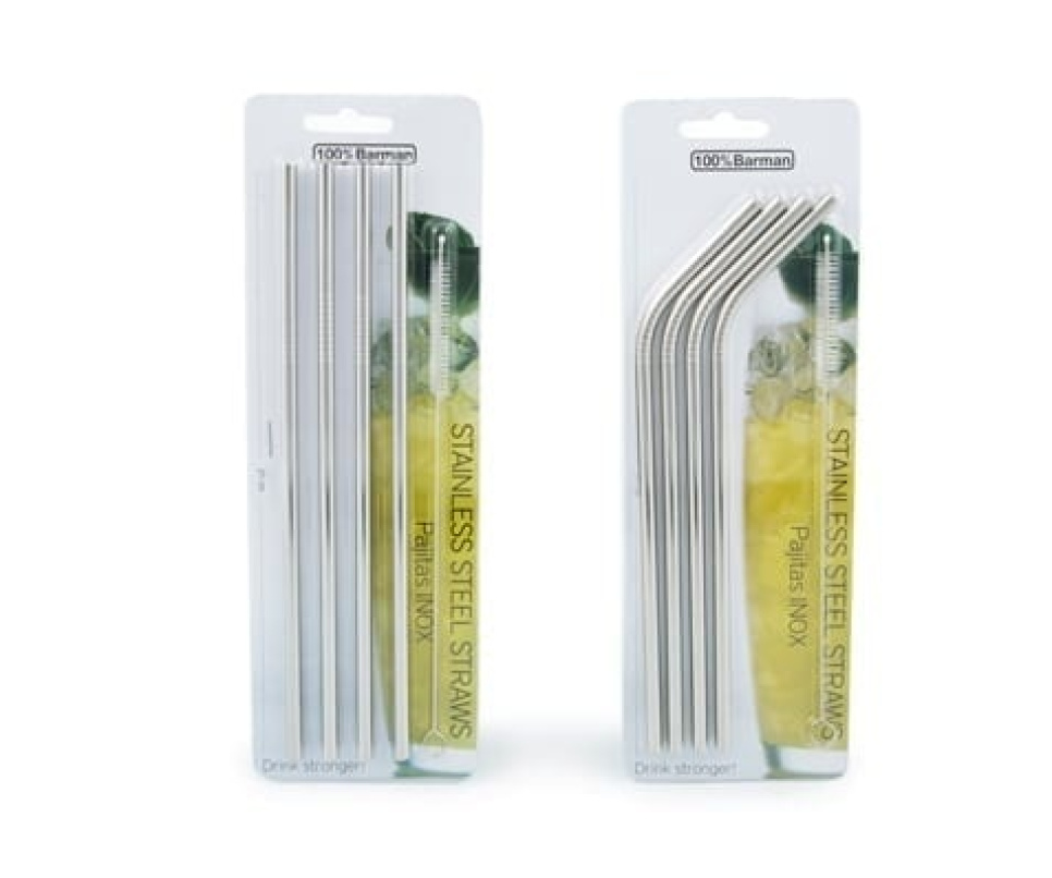 Sugerør - Sugrör - Stainless Steel Straw - 100% Chef