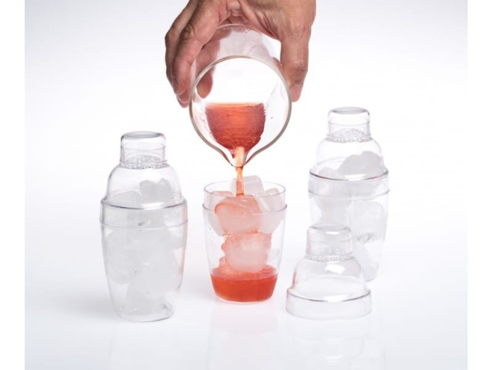 Gjennomsiktig cocktailshaker, 50 stk. - 100% Chef