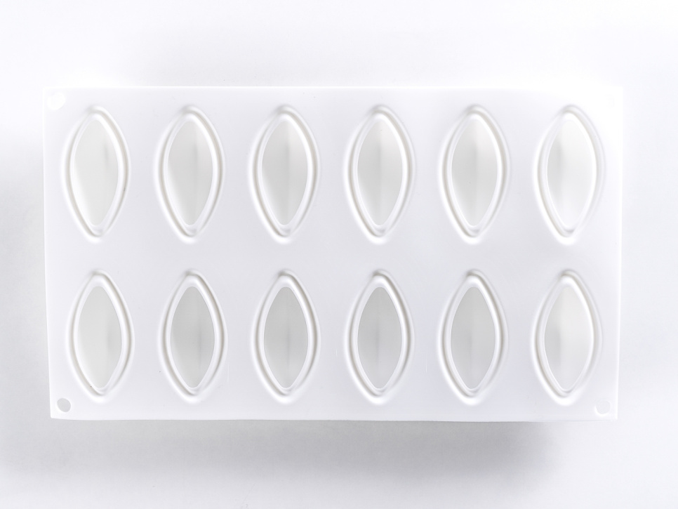 Silikonform for dekorasjon, Quenelle - 100% Chef Silikonform for dekorasjon, Quenelle - 100% Chef