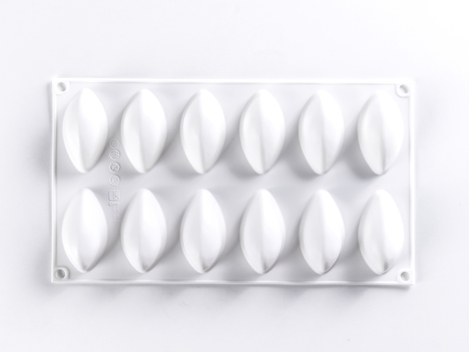 Silikonform for dekorasjon, Quenelle - 100% Chef Silikonform for dekorasjon, Quenelle - 100% Chef