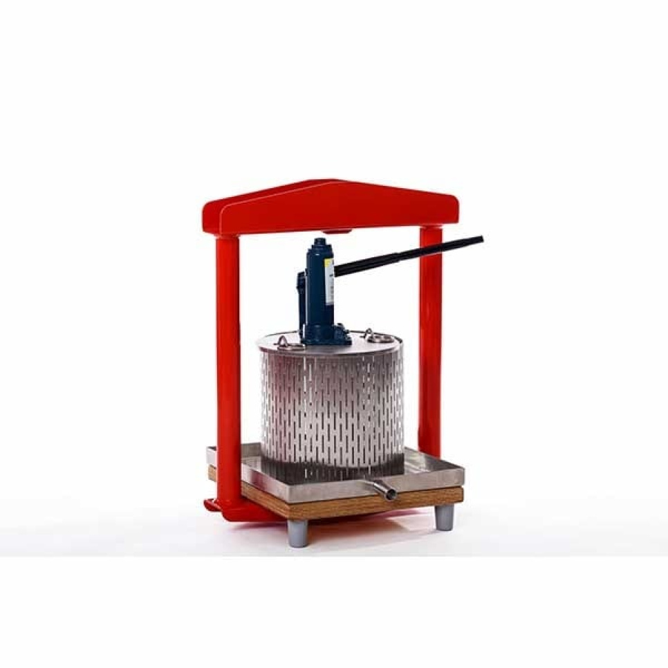 Hydraulisk fruktpresse, rustfritt stål, 12 L - Apple press i gruppen Kjøkkenapparater. / Juicepresser og juicemaskiner / Fruktpresser hos The Kitchen Lab (1557-24570)