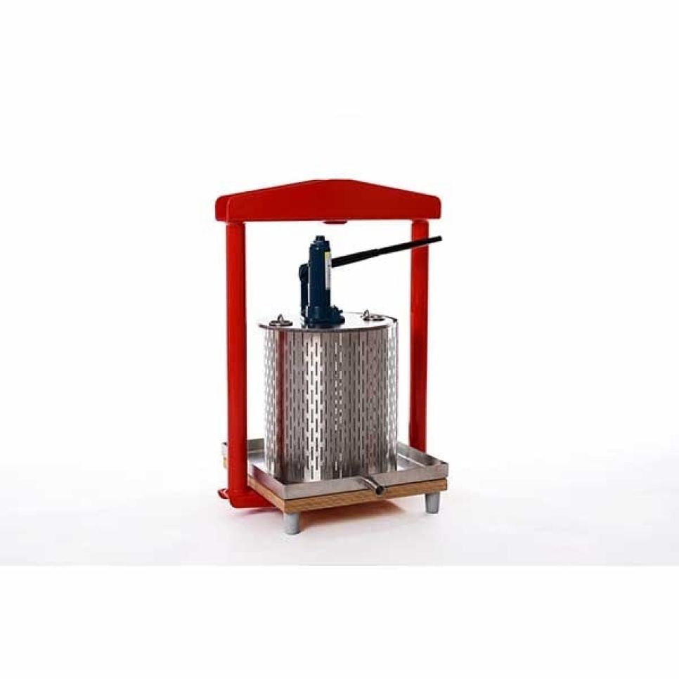 Hydraulisk fruktpresse, rustfritt stål, 26 L - Apple press i gruppen Kjøkkenapparater. / Juicepresser og juicemaskiner / Fruktpresser hos The Kitchen Lab (1557-24572)