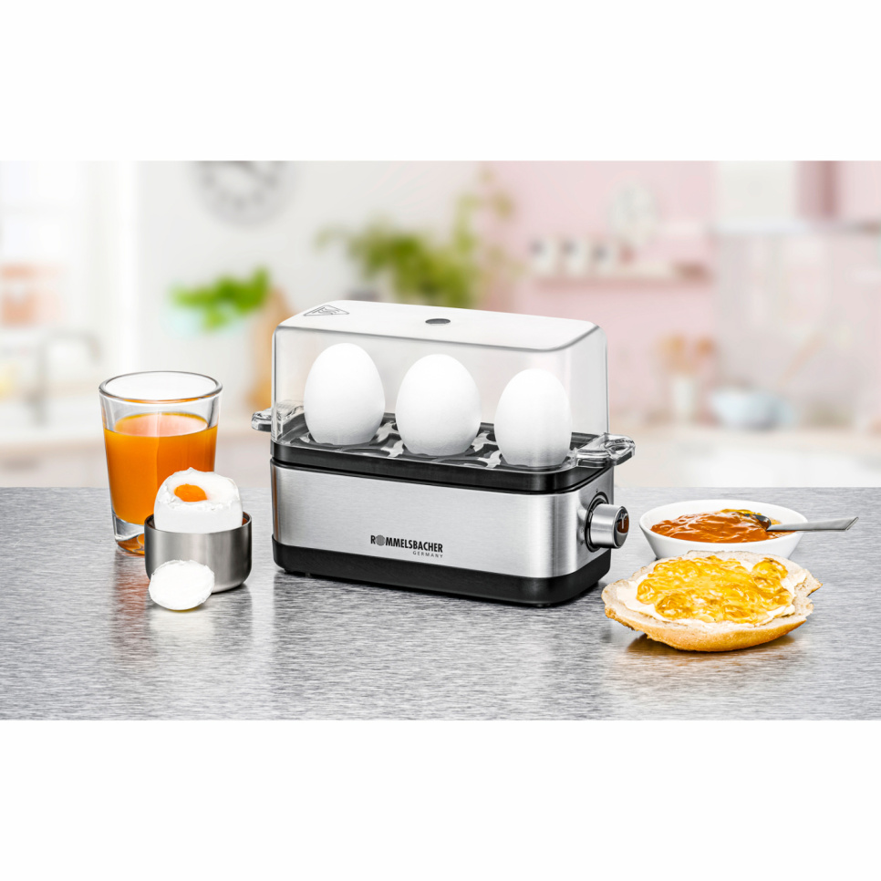 Eggkoker, Rustfritt stål, 3 egg - Rommelsbacher Eggkoker, Rustfritt stål, 3 egg - Rommelsbacher