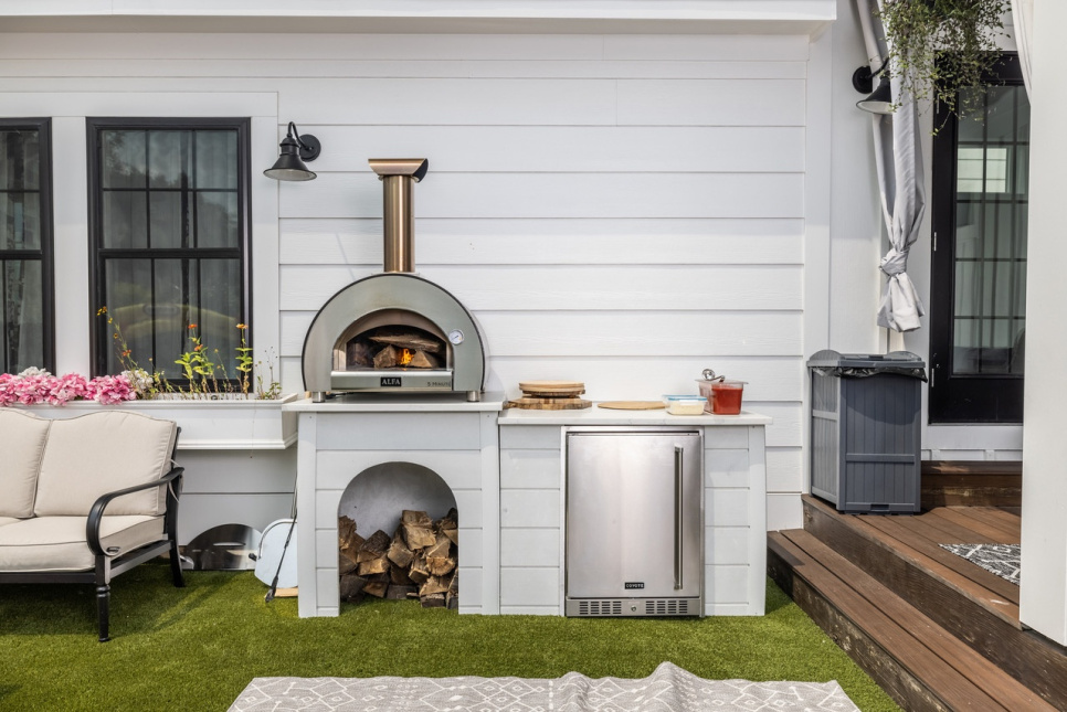 5 minuti, vedfyrt pizzaovn, kobberfarget - Alfa Forni