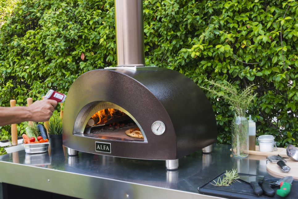 Pizzaovn Nano, Vedfyrt, Kobberfarget - Alfa Forni