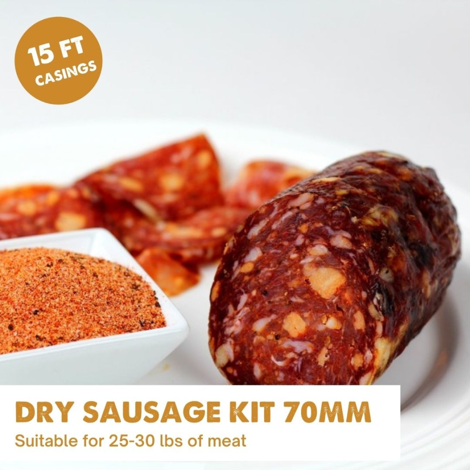 Dry Sausage-kit, Pølseforingsrør til Charkuterie, 70 mm - Umai