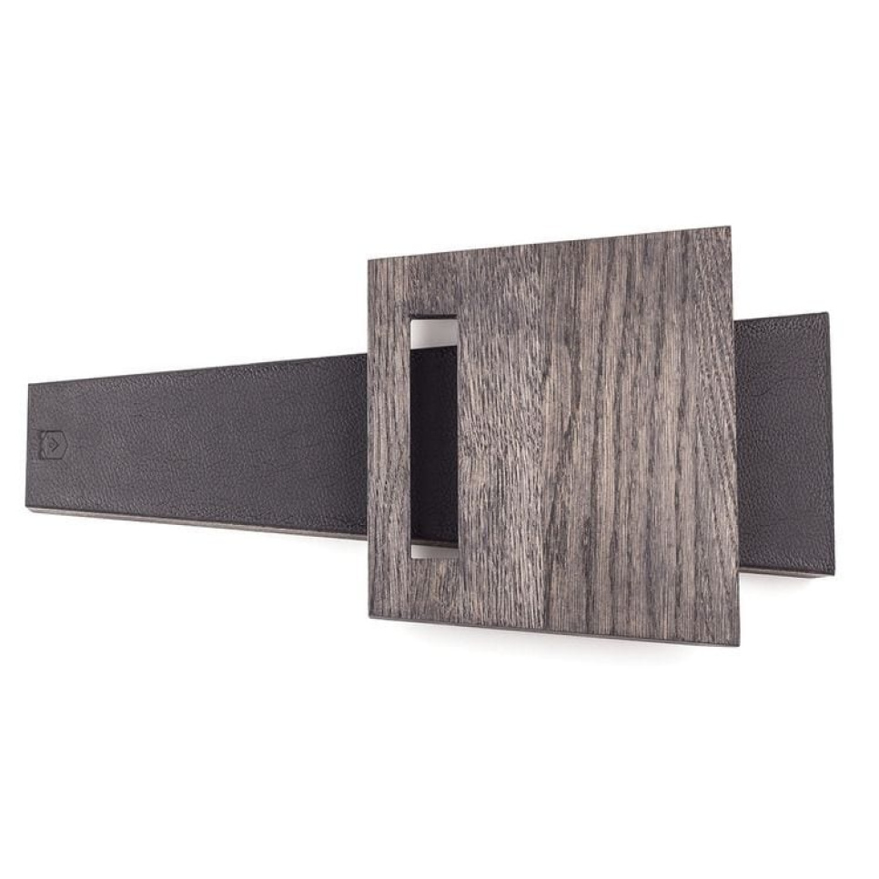 Håndlaget knivstativ, eik og skinn - Piotr The Bear