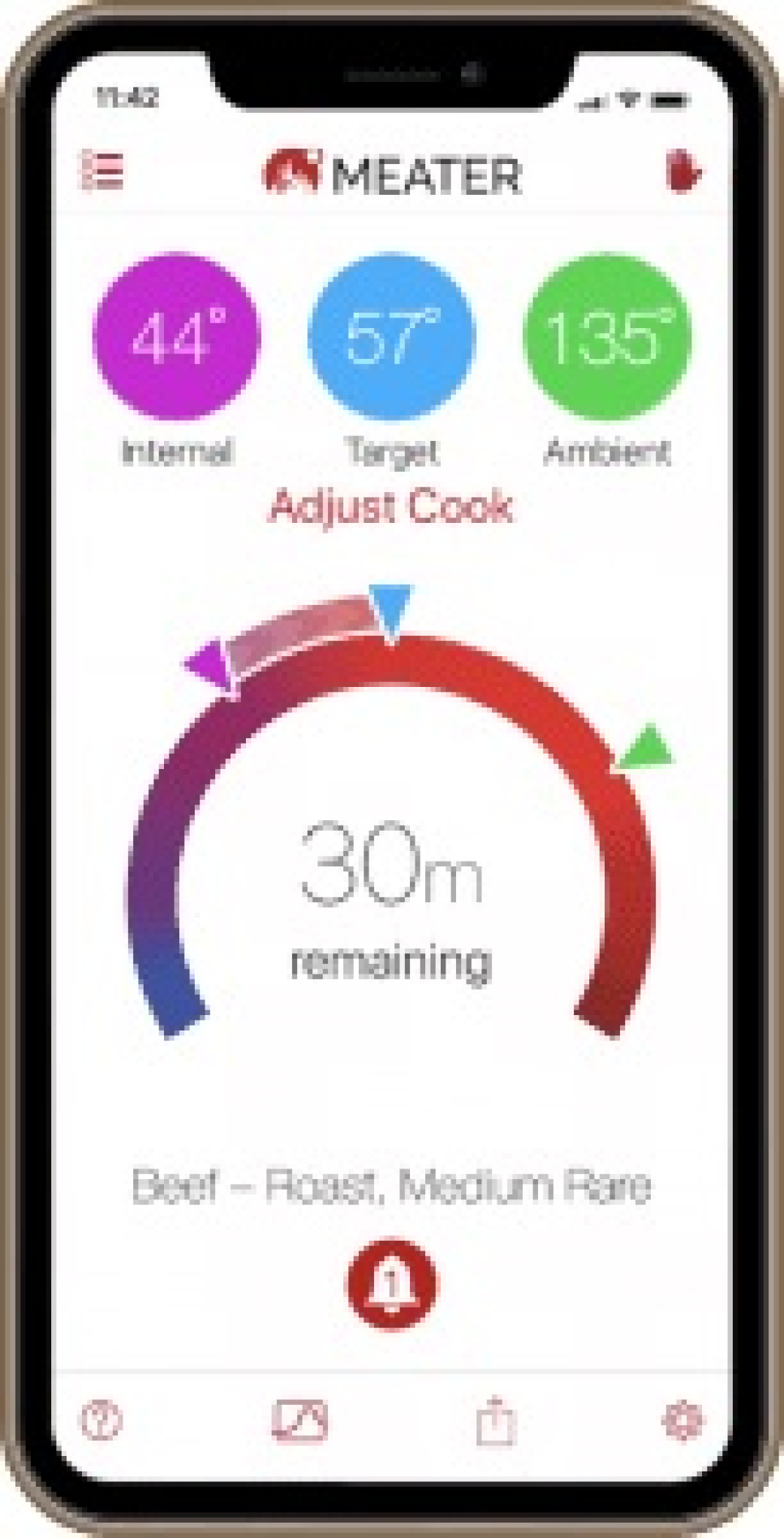 Trådløst grilltermometer med repeater, Meater+