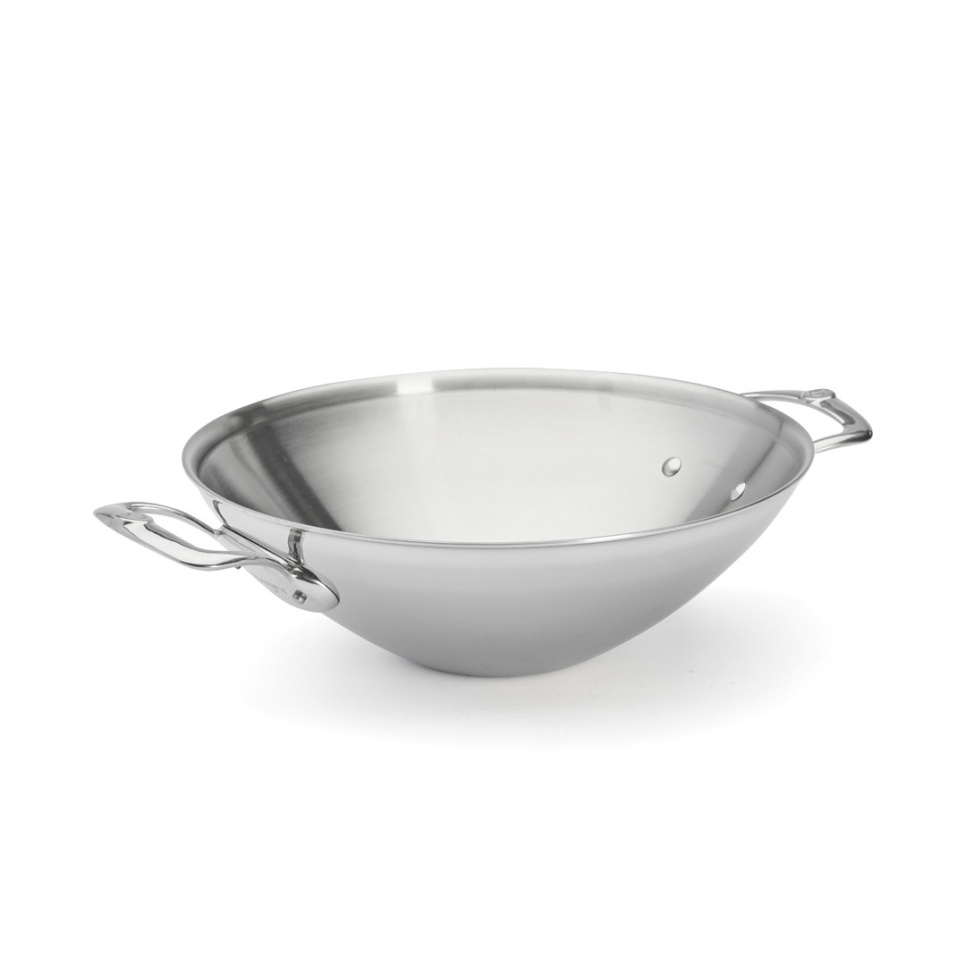 Wok i rustfritt stål med to håndtak, 32 cm, affinitet - de Buyer i gruppen Matlaging / Stekepanne / Wokpanne hos The Kitchen Lab (1602-27249)