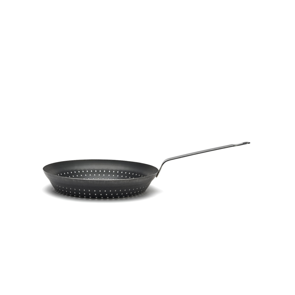 Kastanje kjele med sideblow, 28 cm - de Buyer Kastanje kjele med sideblow, 28 cm - de Buyer