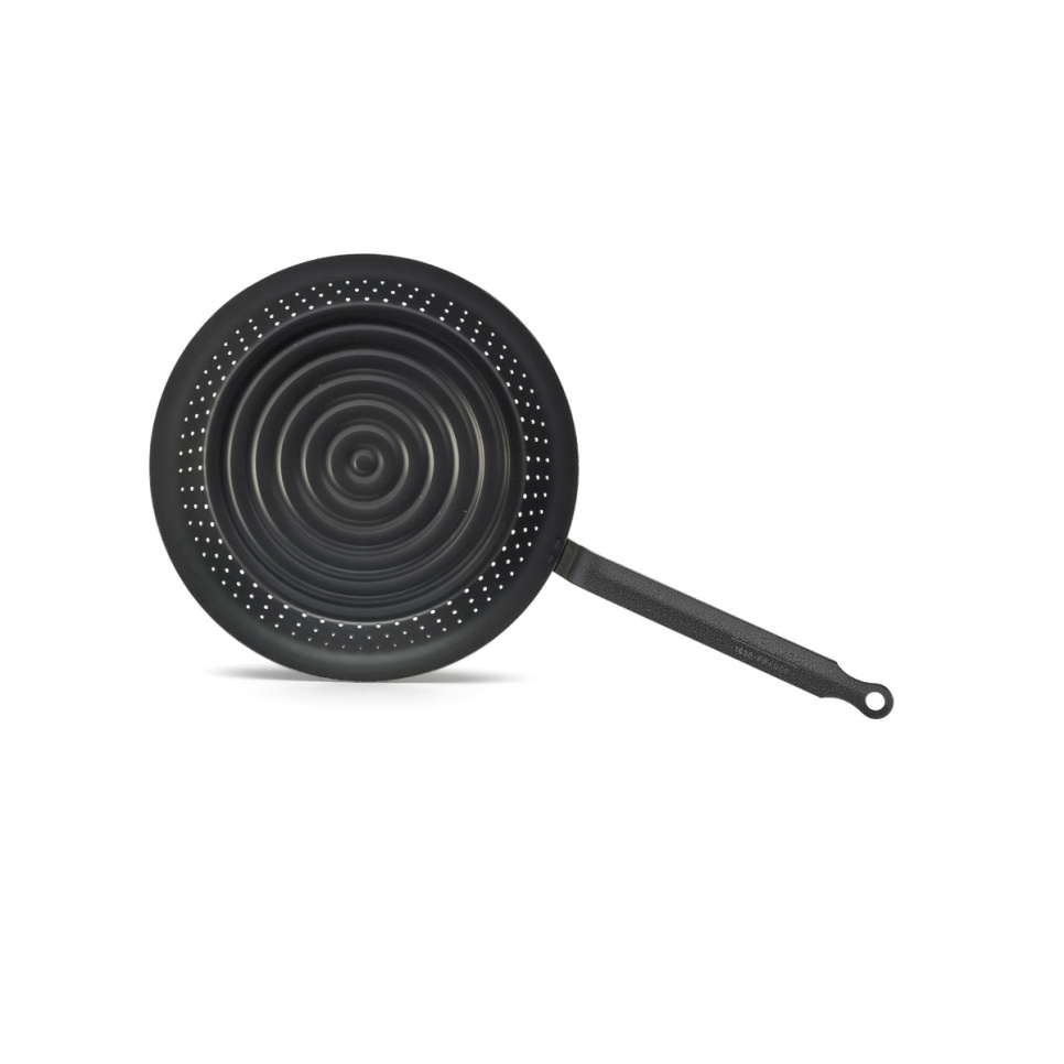 Kastanje kjele med sideblow, 28 cm - de Buyer Kastanje kjele med sideblow, 28 cm - de Buyer