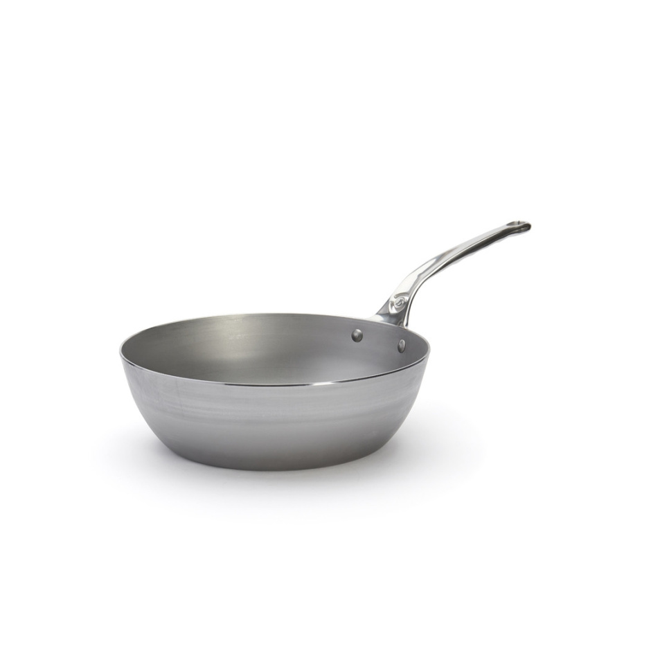 Sauteuse i karbonstål med håndtak i rustfritt stål, 28 cm, Mineral B Pro - de Buyer i gruppen Matlaging / Stekepanne / Sautépanner hos The Kitchen Lab (1602-27269)