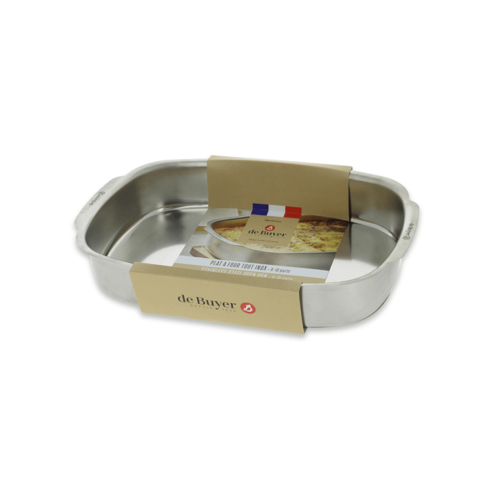 Ovnsform i rustfritt stål, 38 x 26 cm - de Buyer Ovnsform i rustfritt stål, 38 x 26 cm - de Buyer
