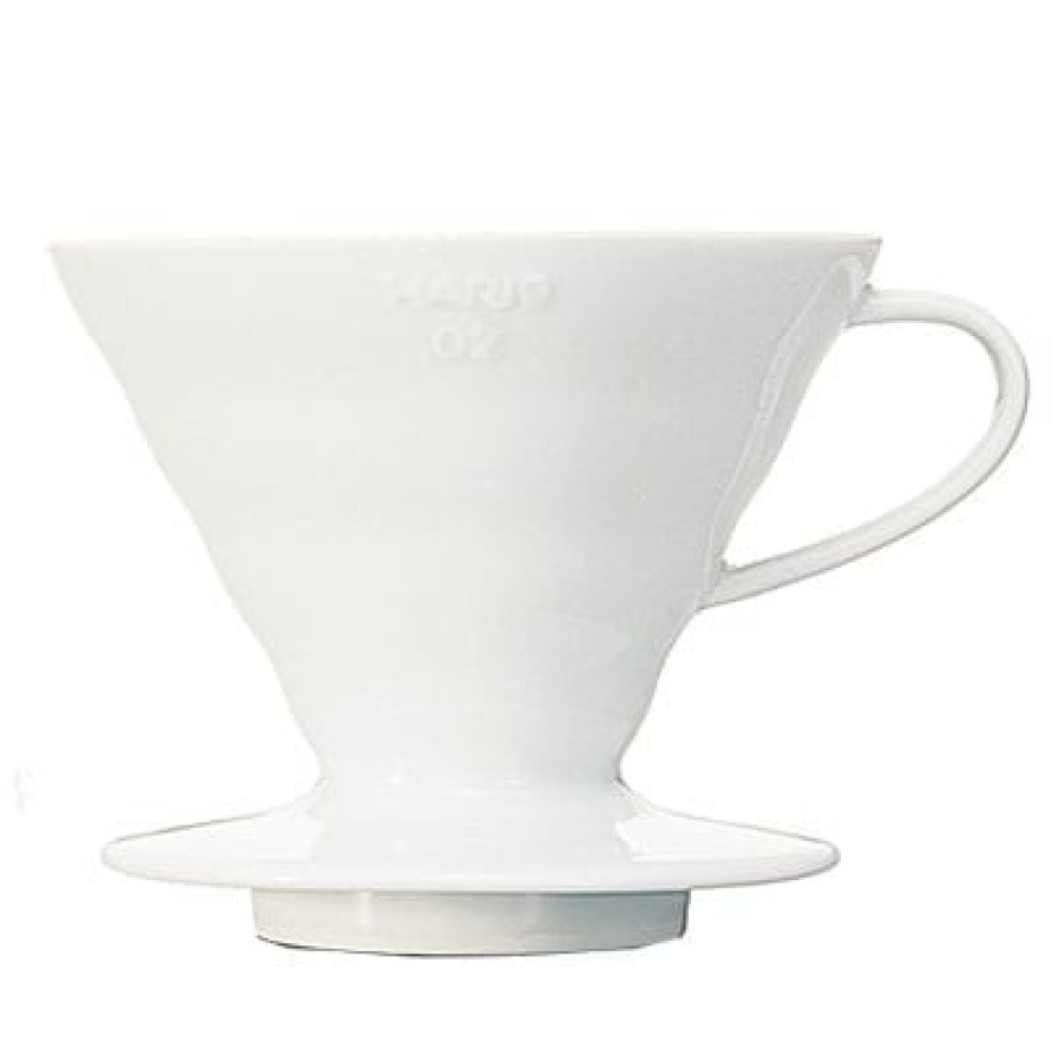 V60 02, Filterholder i porselen - Hario i gruppen Te og kaffe / Brygg kaffe / Pour over / Filterholder hos The Kitchen Lab (1636-13646)