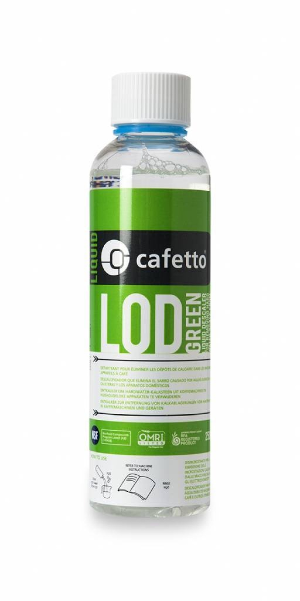 LOD Avkalkingsmiddel for Espressomaskin 250ml - Cafetto i gruppen Te og kaffe / Kaffetilbehør / Rengjøring og vedlikehold hos The Kitchen Lab (1638-16004)