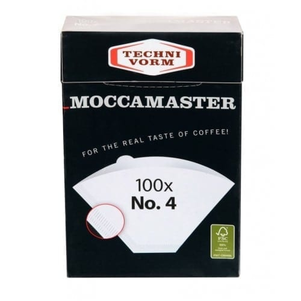 Filter, 1x4 100-pakning - Moccamaster i gruppen Te og kaffe / Kaffetilbehør / Kaffefilter hos The Kitchen Lab (1649-16017)