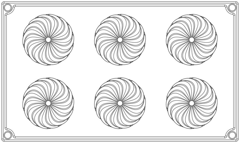 Silikonform, svart, Twist, 30SIL506 - Martellato