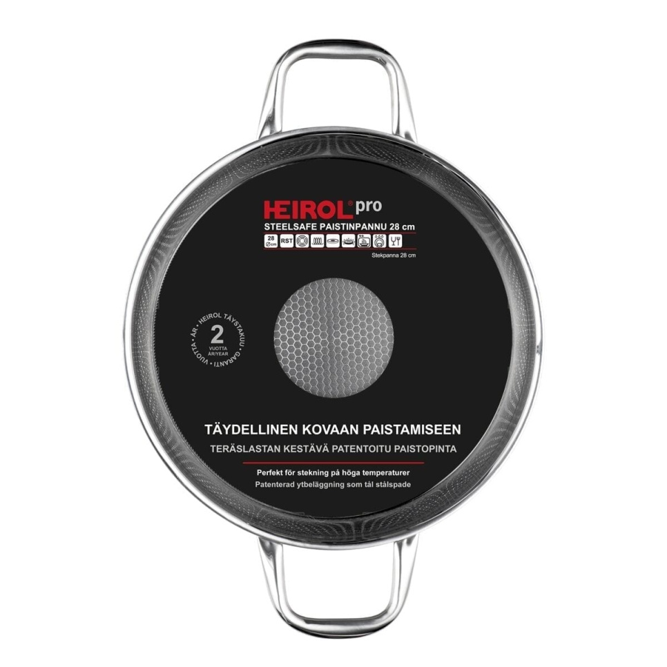 Serverings-/stekepanne, STEELSAFE PRO - Heirol Serverings-/stekepanne, STEELSAFE PRO - Heirol