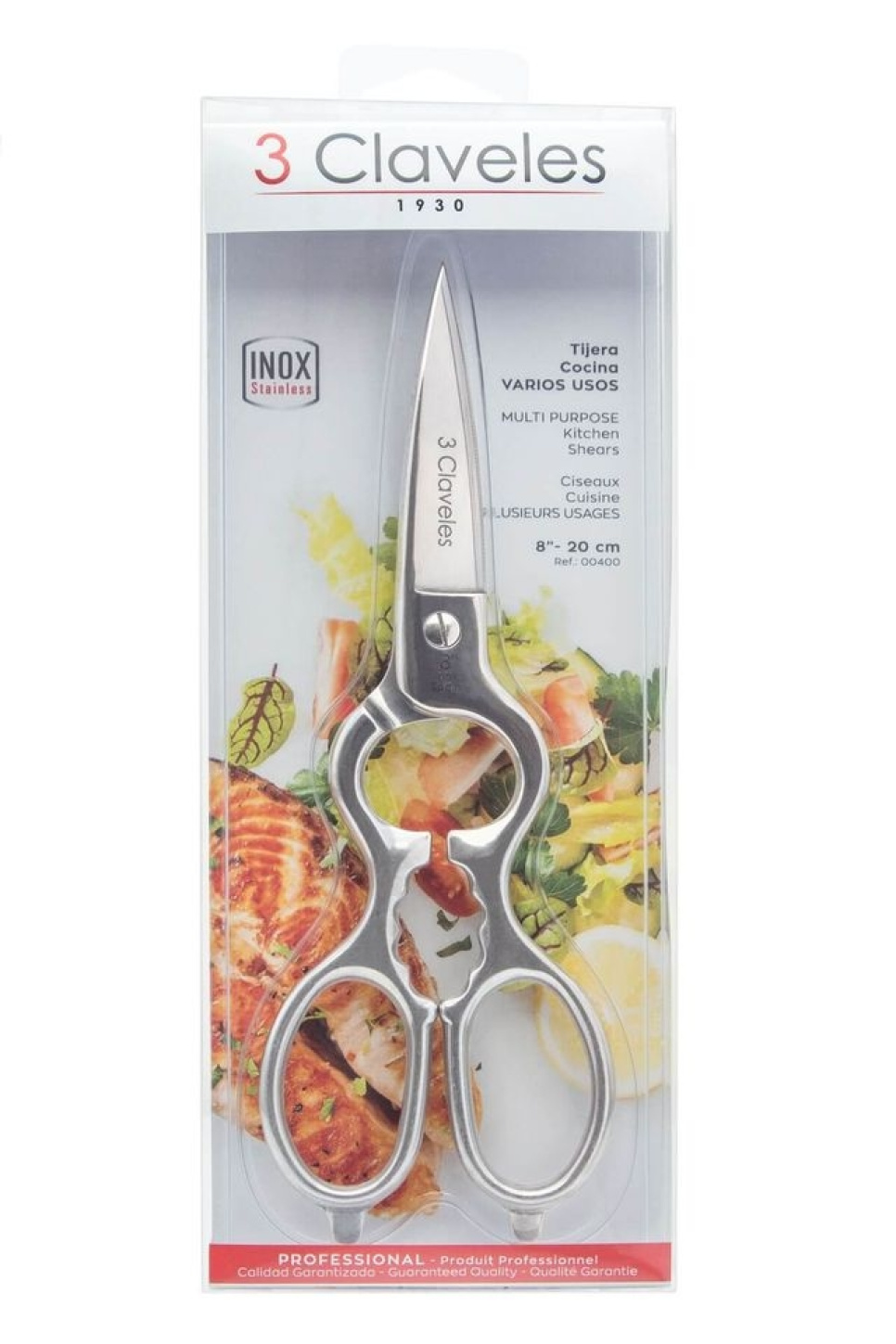 Multifunksjonell saks i rustfritt stål - 3 Claveles