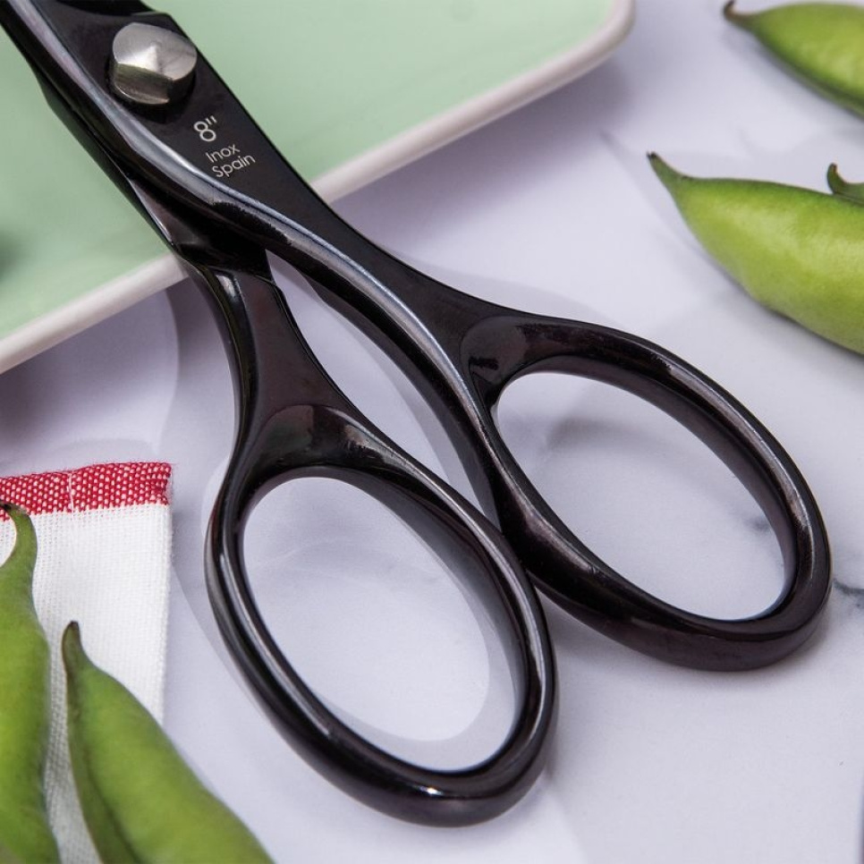 Kjøkkensaks 20 cm, Chef, svart - 3 Claveles