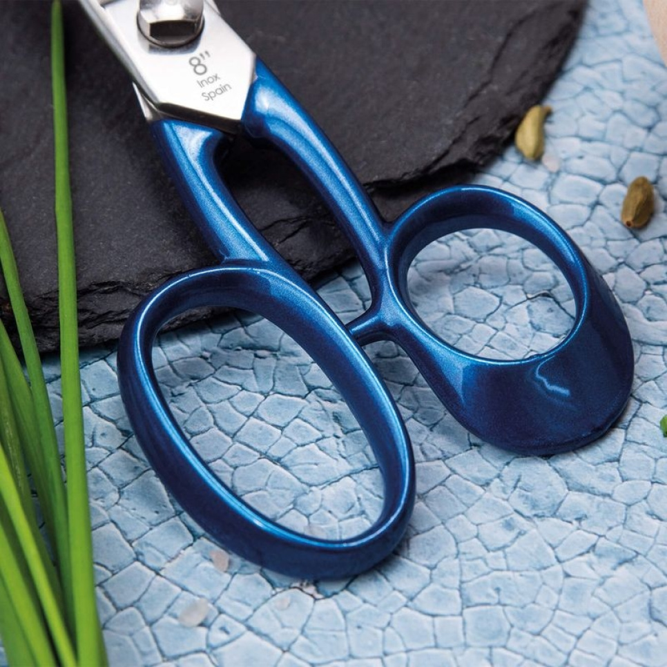 Profesjonell kjøkkensaks i rustfritt stål, Blå - 3 Claveles