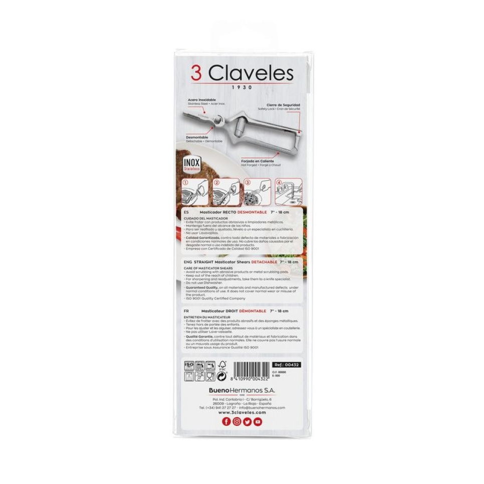 Rett masticator, rå biff saks - 3 Claveles