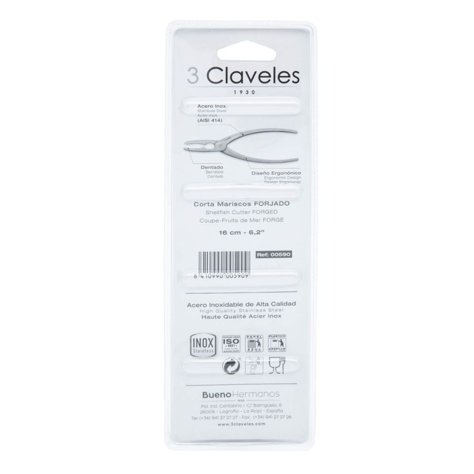 Skalldyrsaks, 16 cm - 3 Claveles